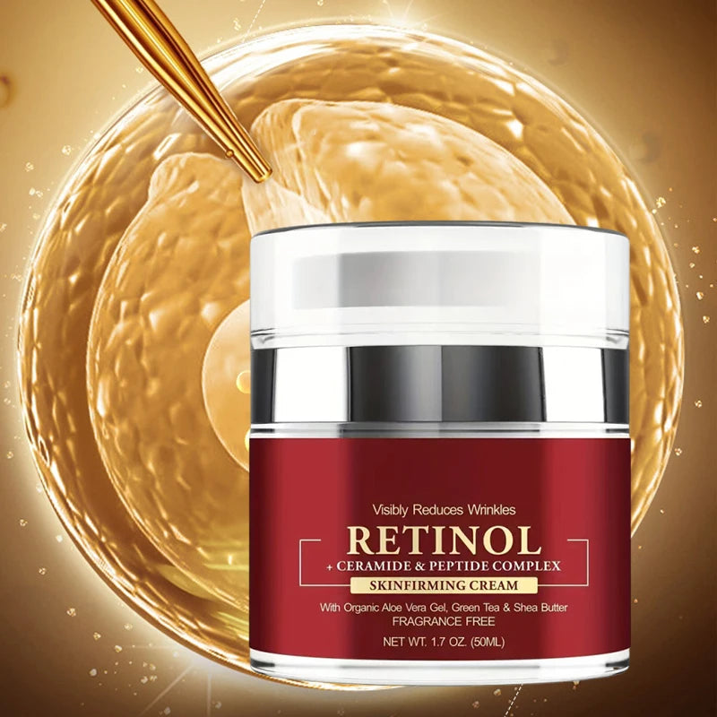 🌟 Advanced Anti-Aging Serum with Retinol, Peptides & Ceramides – Wrinkle Reducer & Deep Hydration