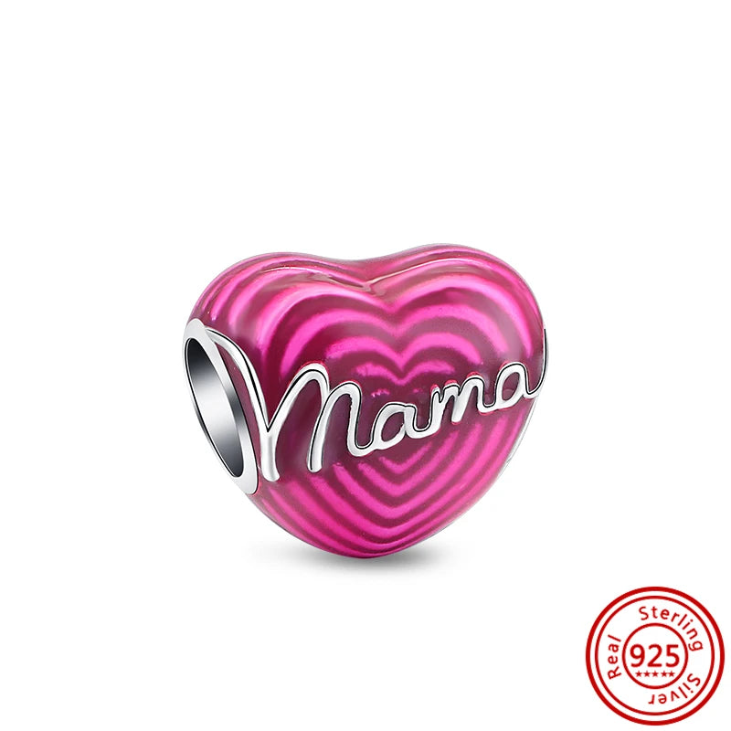 ✨ 925 Silver Purple Charms – ❤️ Heart-Shaped Stone & 🕷️ Spider | Pandora-Style Bracelet Compatible