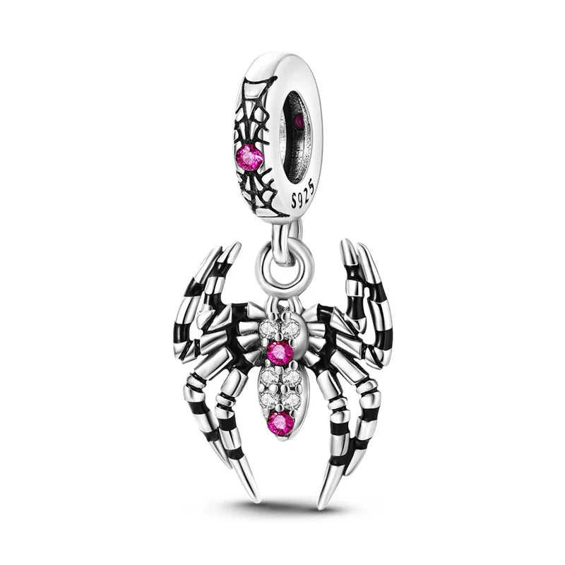 ✨ 925 Sterling Silver Halloween Charms – 🧙‍♀️ Witch, 💀 Skeleton, 👻 Ghost & 🎃 Pumpkin | Pandora-Style Bracelet Compatible