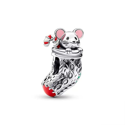 ✨ 925 Silver Christmas Charms – 🍪 Gingerbread, 🦌 Elk & ⛄ Snowman | Pandora-Style Bracelet Compatible
