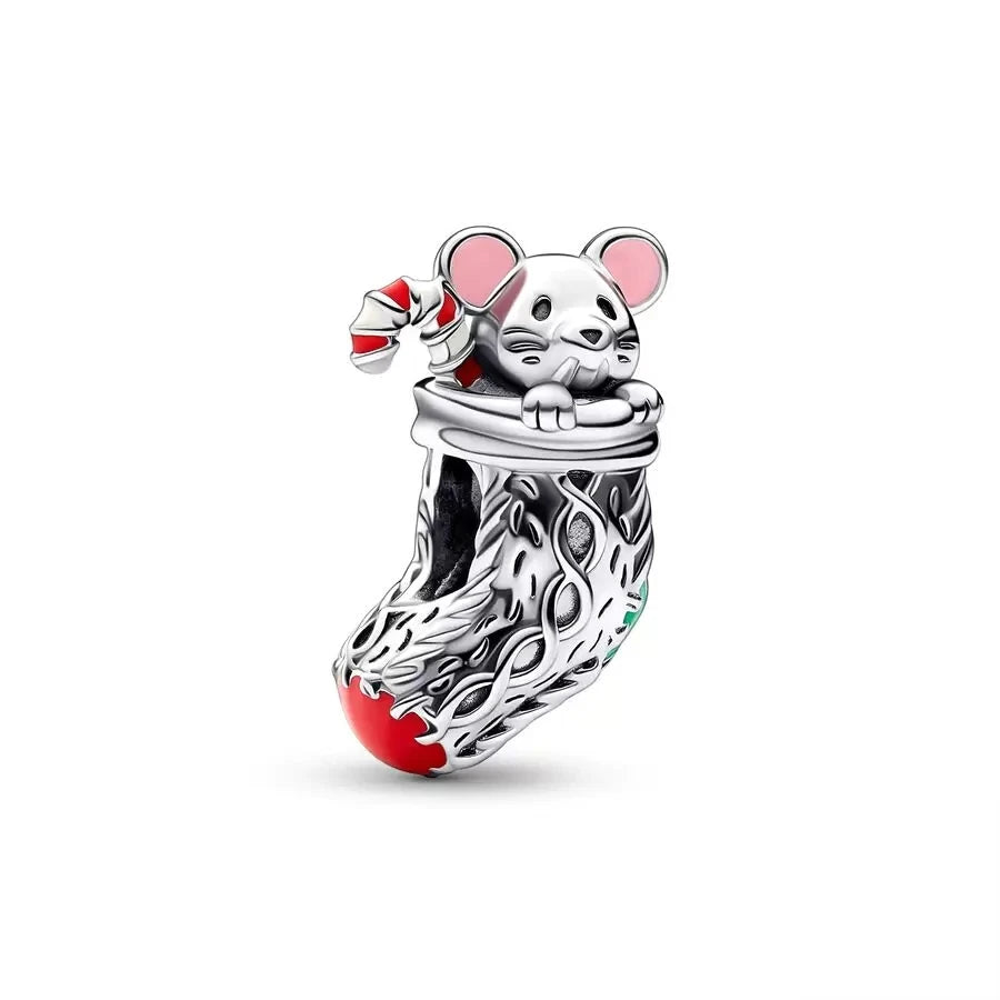 ✨ 925 Silver Christmas Charms – 🍪 Gingerbread, 🦌 Elk & ⛄ Snowman | Pandora-Style Bracelet Compatible