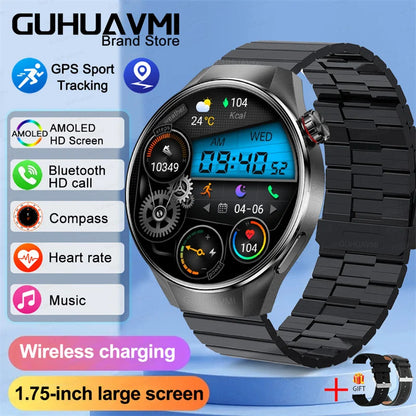 2025 New Huawei GT5 Pro Smart Watch for Men – HD AMOLED, GPS, Heart Rate & Bluetooth Call