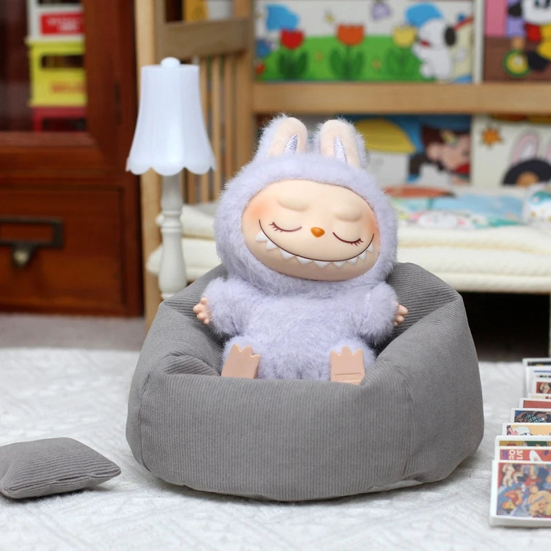 Mini Sofa Bed for Labubu Doll – Cute V1/V2/V3 Plush Accessory & Gift