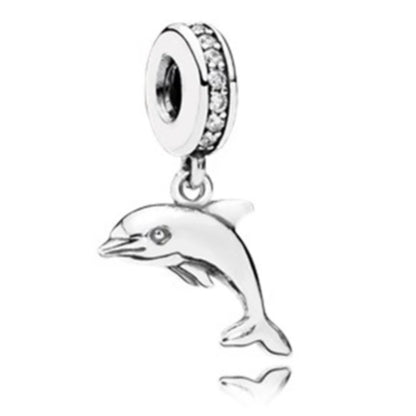 ✨ 925 Sterling Silver Ocean Charms – 🌙 Moon, ⭐ Star, ☀️ Sun & 💧 Blue Beads | Pandora-Style Bracelet Compatible