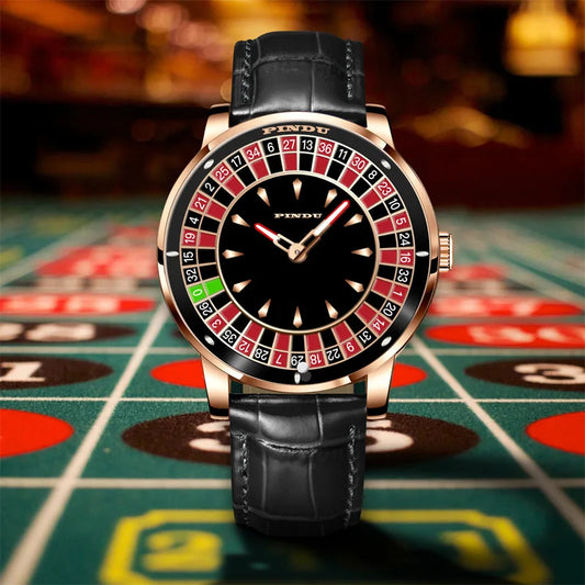 Men’s Las Vegas Roulette Table Top Theme Watch – Model P6616 & P6617