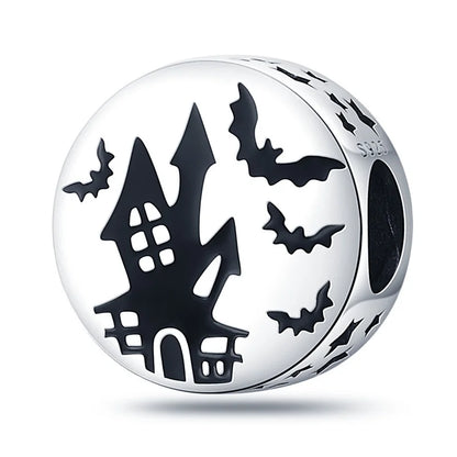 ✨ 925 Sterling Silver Halloween Charms – 🧙‍♀️ Witch, 💀 Skeleton, 👻 Ghost & 🎃 Pumpkin | Pandora-Style Bracelet Compatible