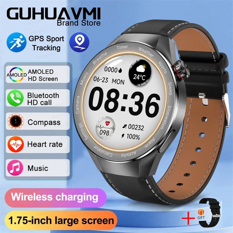 2025 New Huawei GT5 Pro Smart Watch for Men – HD AMOLED, GPS, Heart Rate & Bluetooth Call
