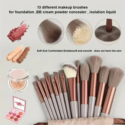 Professional Soft Makeup Brush Set – Fluffy Foundation, Powder, Eyeshadow & Blending Brushes