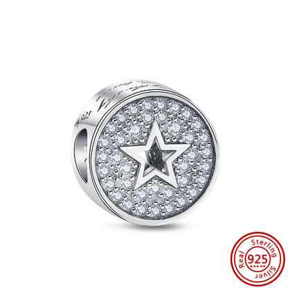 ✨ 925 Silver Sparkling Charms – ❄️ Snowflake, 🌿 Herbarium, 😇 Angel Wings & ❤️ Heart | Pandora-Style Bracelet Compatible