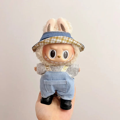 Labubu Velcro Dress Set – Cute Casual Skirt Outfit for 17cm Dolls