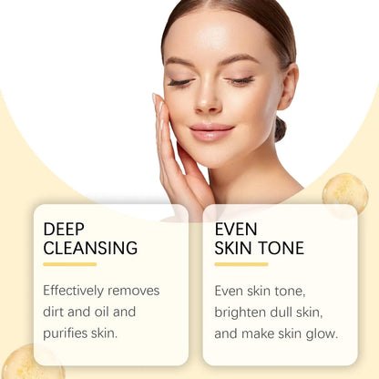 🍊 Vitamin C & Turmeric Exfoliating Facial Mask – Deep Pore Cleansing & Skin Brightening Natural Formula