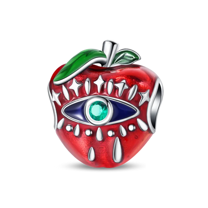 ✨ 925 Silver Halloween Charms – 💀 Skull, 🍎 Apple & 🍒 Cherry | Pandora-Style Bracelet Compatible