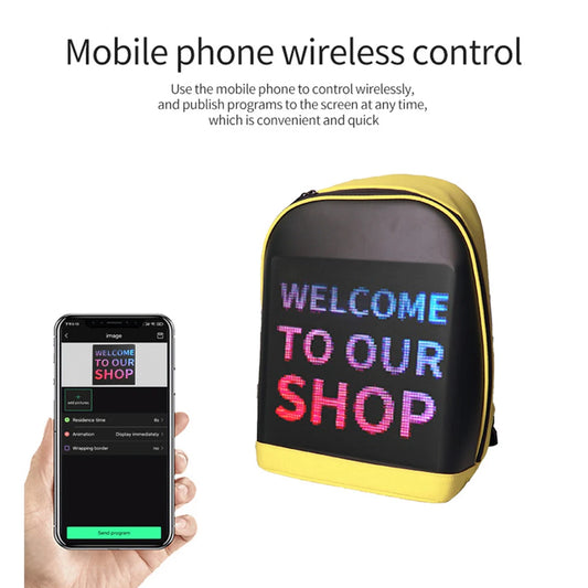 LED Display Screen Backpack – Smart Wireless Advertising Billboard Bag