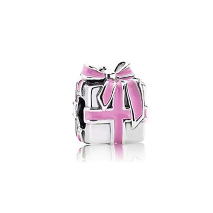 ✨ 925 Silver DIY Charms – 🎈 Hot Air Balloon, 💖 Mother & Daughter Hearts, 💗 Pink Murano Glass | Pandora-Style Bracelet Compatible