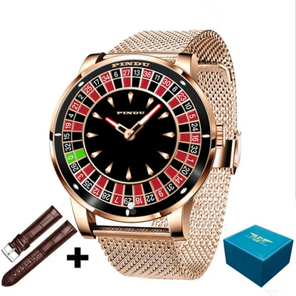 Men’s Las Vegas Roulette Table Top Theme Watch – Model P6616 & P6617