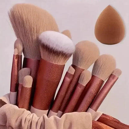 Professional Soft Makeup Brush Set – Fluffy Foundation, Powder, Eyeshadow & Blending Brushes