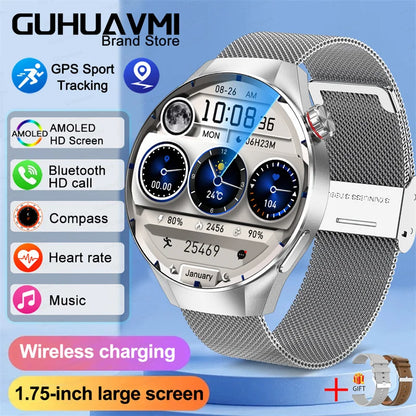 2025 New Huawei GT5 Pro Smart Watch for Men – HD AMOLED, GPS, Heart Rate & Bluetooth Call
