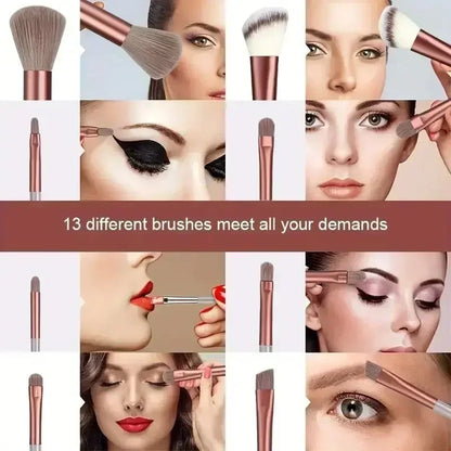 Professional Soft Makeup Brush Set – Fluffy Foundation, Powder, Eyeshadow & Blending Brushes