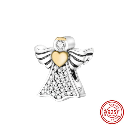 ✨ 925 Silver Purple Charms – ❤️ Heart-Shaped Stone & 🕷️ Spider | Pandora-Style Bracelet Compatible