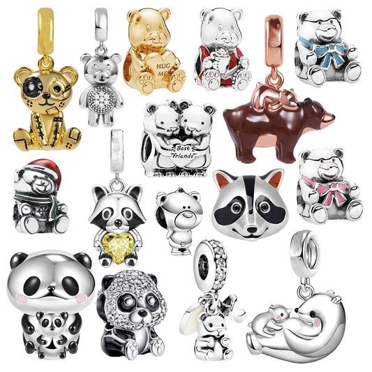 ✨ 925 Silver Steampunk Charms – 🐼 Panda Bear | Pandora-Style Bracelet Compatible