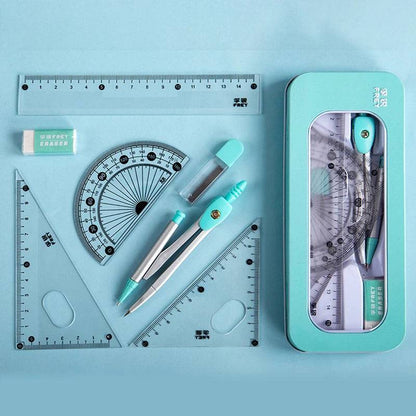 🎓 Multi-function Geometric Drawing Ruler – Transparent