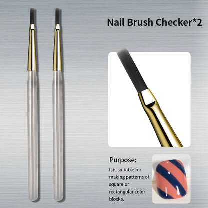 💅 Nail Art Brush Checker | Nail Drawing & Painting Line Brush ✨🎨 RS NAIL Official Store