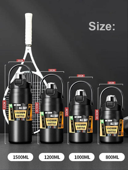 🥤 500ml Stainless Steel Insulated Water Bottle with One-Click Pop-Up Straw Lid