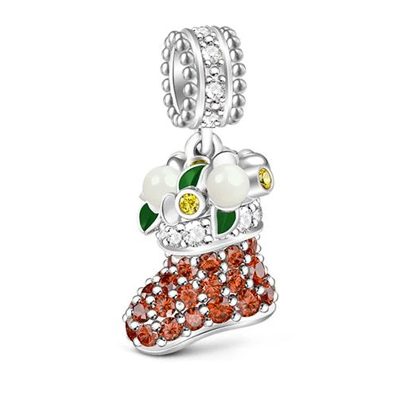 ✨ 925 Silver Christmas Charms – 🍪 Gingerbread, 🦌 Elk & ⛄ Snowman | Pandora-Style Bracelet Compatible