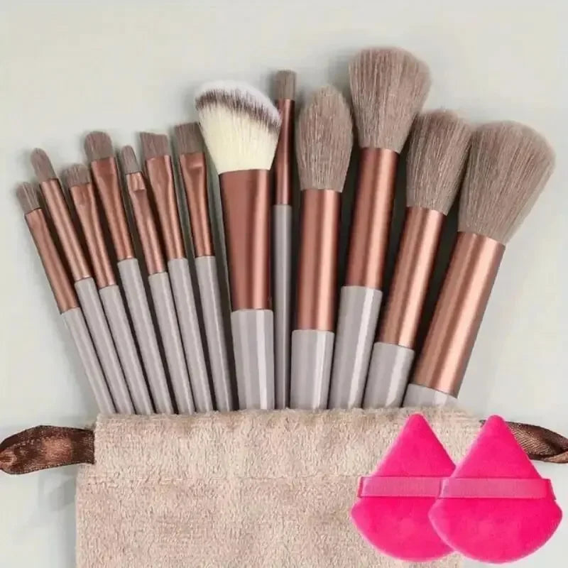 Professional Soft Makeup Brush Set – Fluffy Foundation, Powder, Eyeshadow & Blending Brushes