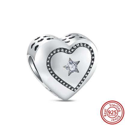 ✨ 925 Silver Sparkling Charms – ❄️ Snowflake, 🌿 Herbarium, 😇 Angel Wings & ❤️ Heart | Pandora-Style Bracelet Compatible