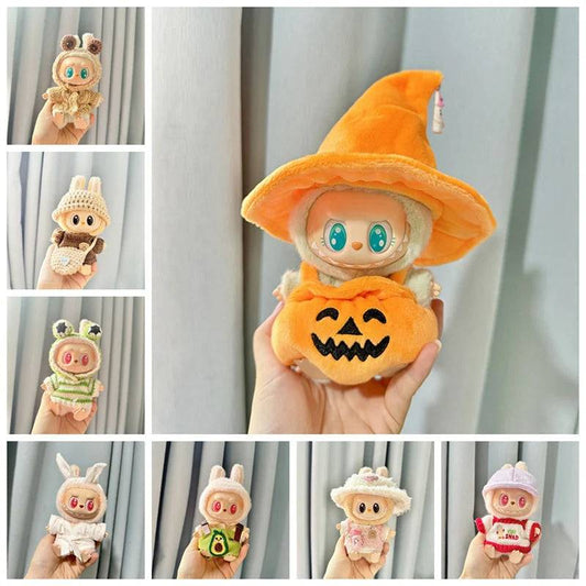 Labubu 17cm Kawaii Plush Doll Outfit – Kpop EXO Pumpkin Set Accessories