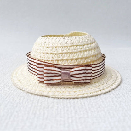Labubu Summer Elegant Straw Hat – 15/17cm Hawaiian Doll Accessory