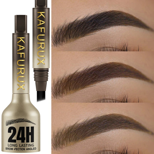 ✨ Angled Square Brush – Microblade Brow Effect 💖 Long-lasting Eyebrow Dye ⏰