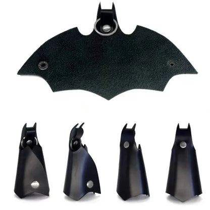 Superhero Bruce Wayne Cosplay Keychain – Black Leather Bat Pendant