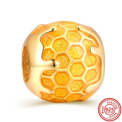 ✨ 925 Silver Gold-Plated Charms – ✨ Sparkling Dangle Beads | Pandora-Style Bracelet Compatible