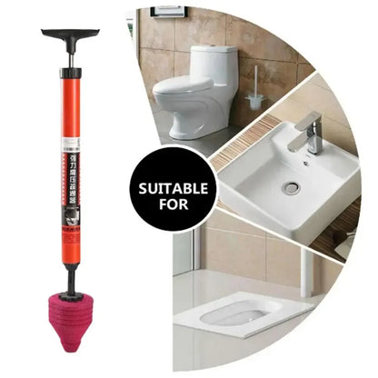 🚽 High Pressure Pneumatic Toilet Plunger – Powerful, Reusable ABS Handle with 120 PSI Air Pressure