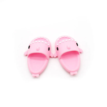 Labubu Shark Slippers – Cute Mini Beach Shoes for 15/17cm Dolls