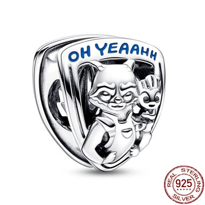 ✨ 925 Silver Marvel Charms – 🕷️ Deadpool & 🐺 Wolverine | Pandora-Style Bracelet Compatible