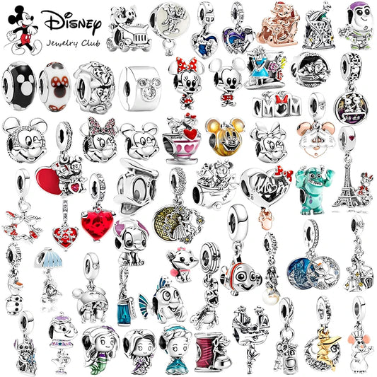 ✨ Miniso Disney Charms – Mickey, Minnie, Marie Cat & Stitch | Pandora-Style Bracelet Compatible