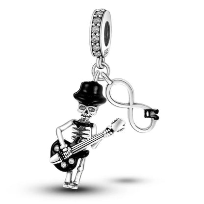 ✨ 925 Sterling Silver Halloween Charms – 🧙‍♀️ Witch, 💀 Skeleton, 👻 Ghost & 🎃 Pumpkin | Pandora-Style Bracelet Compatible