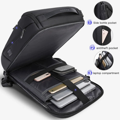 USB Charging Waterproof Laptop Backpack 17" – Travel & Business Bag for Men