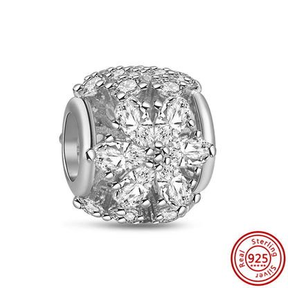 ✨ Winter Charms – ❄️ Snowflake, ⛄ Snowman, 🏠 Snowy House & 🎩 Hat | Pandora-Style Bracelet Compatible