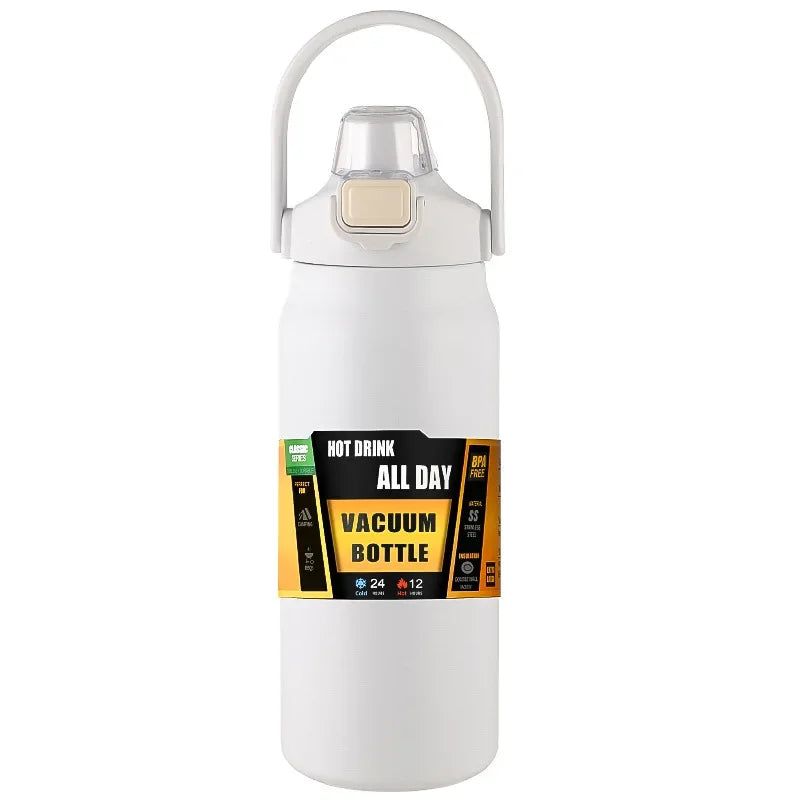 🥤 500ml Stainless Steel Insulated Water Bottle with One-Click Pop-Up Straw Lid