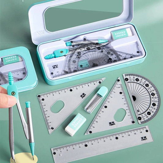 🎓 Multi-function Geometric Drawing Ruler – Transparent