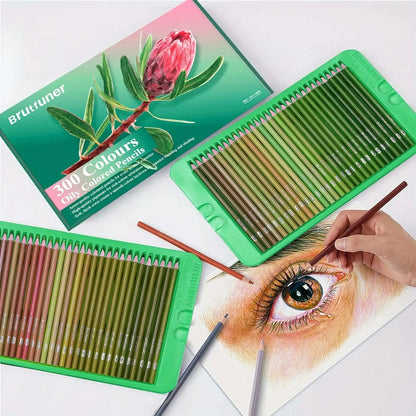 🎨🖍️✨ Brutfuner 300-Piece Oil-Based Colored Pencil Set – Ultimate Drawing & Doodling Kit!