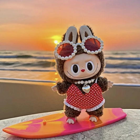 Labubu V1-V3 Swimsuit 4-Piece Set – Cute Beach Vacation Clothes & Accessories
