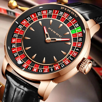Men’s Las Vegas Roulette Table Top Theme Watch – Model P6616 & P6617