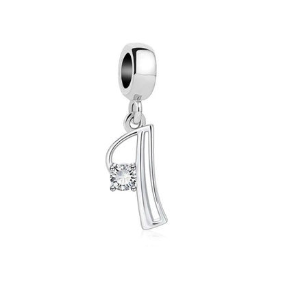 ✨ 925 Silver Alphabet Charms – 🔤 26 Letter Dangle Beads | Pandora-Style Bracelet Compatible