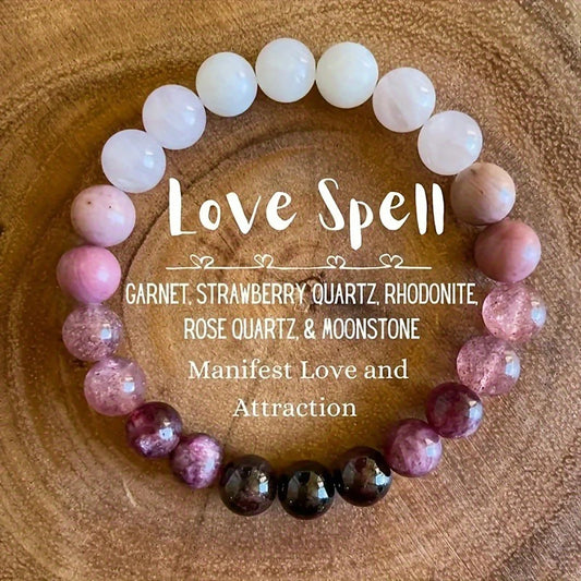 💖 Pink Amethyst Bracelet – Handmade Natural Stone Self-Love & Couple Gift
