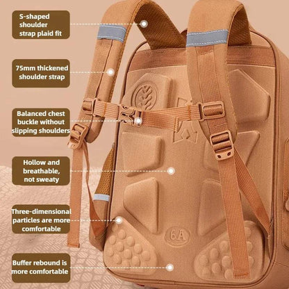 Capybara Children Backpack – Waterproof Orthopedic School Bag with Large Capacity